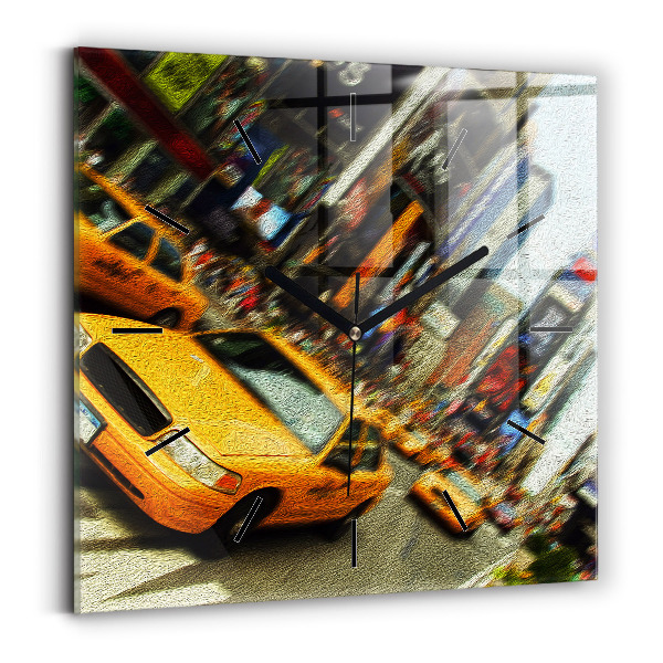Štvorcové hodiny New York City taxíky