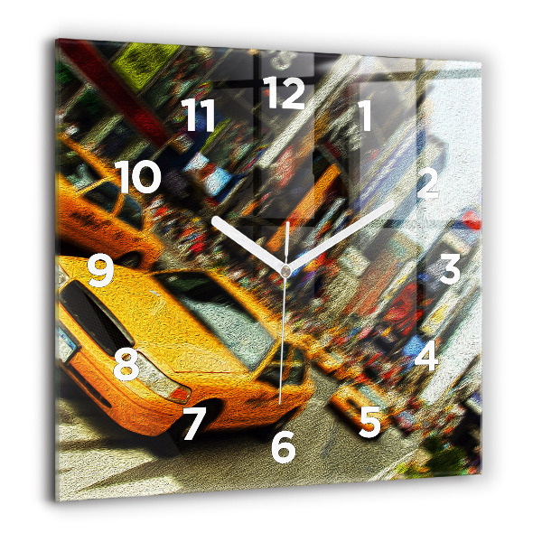 Štvorcové hodiny New York City taxíky