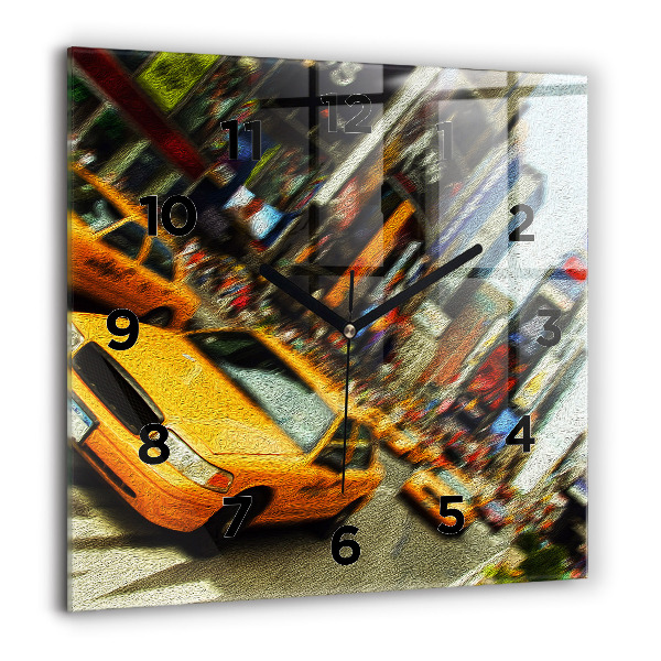 Štvorcové hodiny New York City taxíky