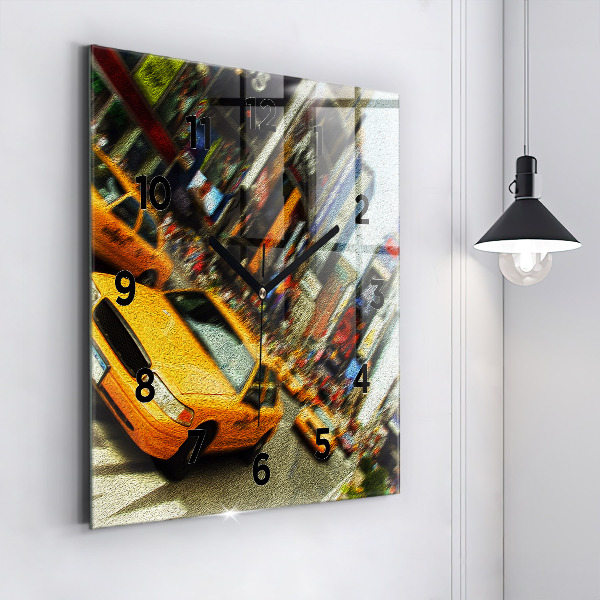 Štvorcové hodiny New York City taxíky