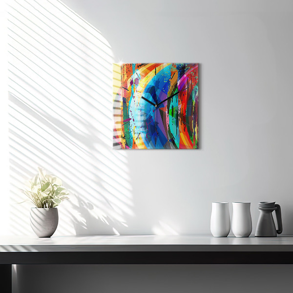 Štvorcové hodiny abstraktné pozadie