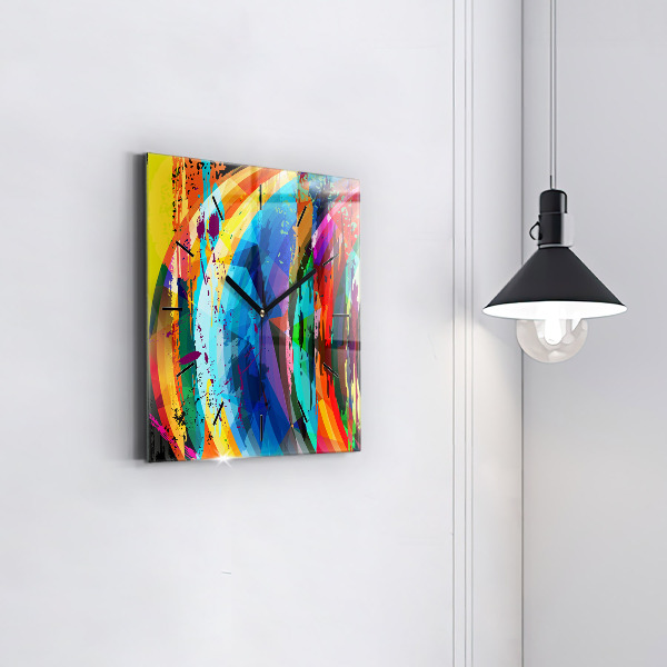 Štvorcové hodiny abstraktné pozadie