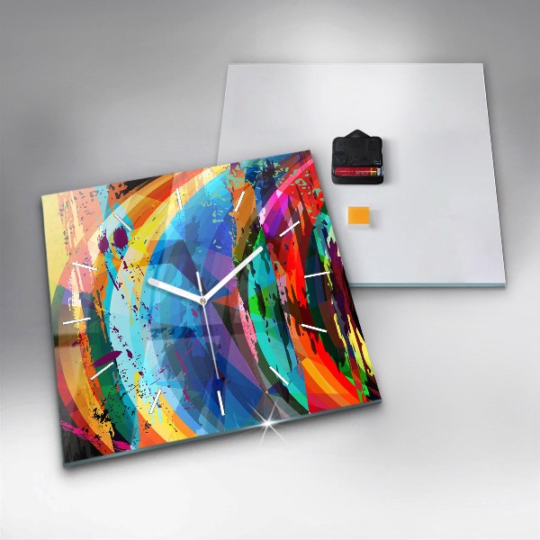 Štvorcové hodiny abstraktné pozadie