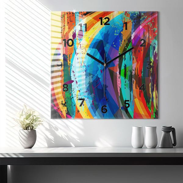 Štvorcové hodiny abstraktné pozadie