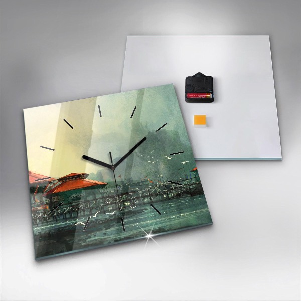 Štvorcové hodiny Rybárska dedina