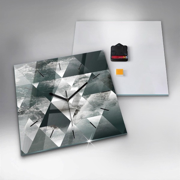 Štvorcové hodiny Abstraktné morské vlny