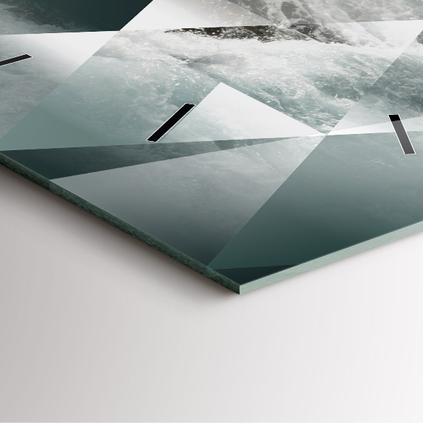 Štvorcové hodiny Abstraktné morské vlny