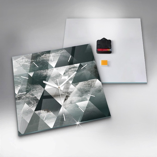 Štvorcové hodiny Abstraktné morské vlny