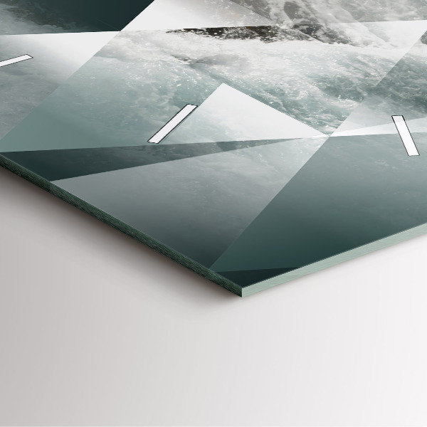 Štvorcové hodiny Abstraktné morské vlny