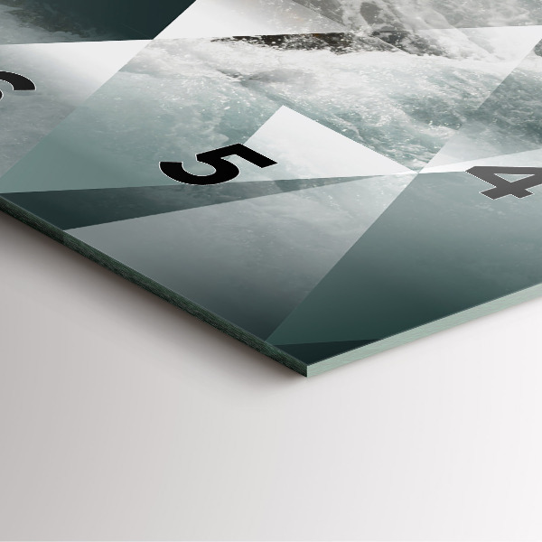 Štvorcové hodiny Abstraktné morské vlny