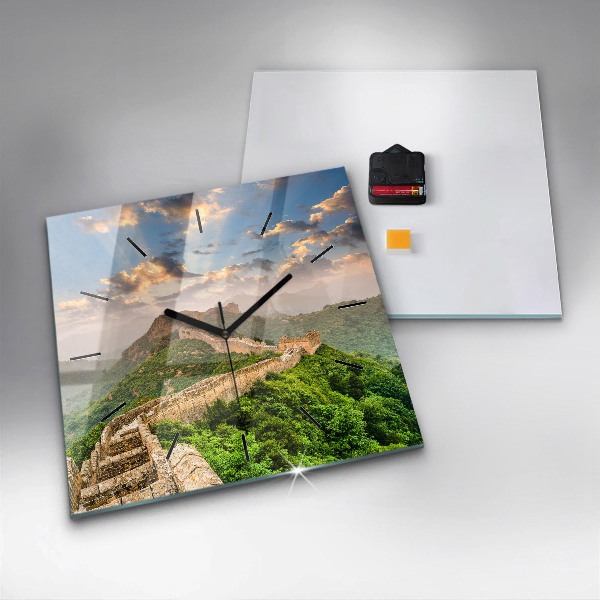Štvorcové hodiny Veľký čínsky múr