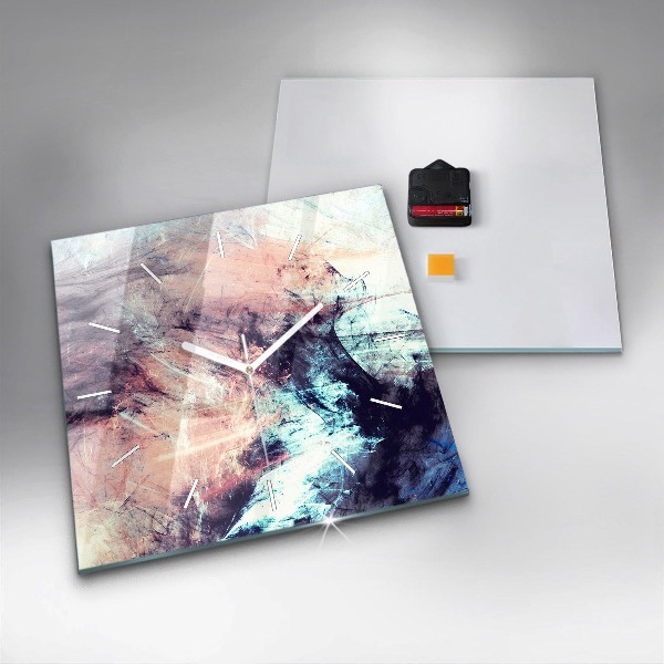 Štvorcové hodiny Abstraktný obraz