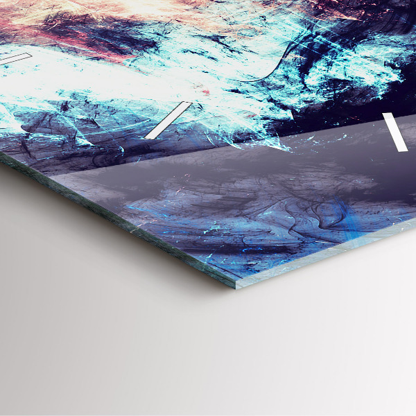 Štvorcové hodiny Abstraktný obraz