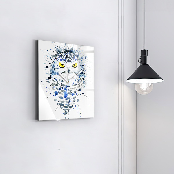 Štvorcové hodiny Soví pohľad