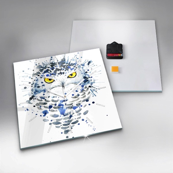 Štvorcové hodiny Soví pohľad