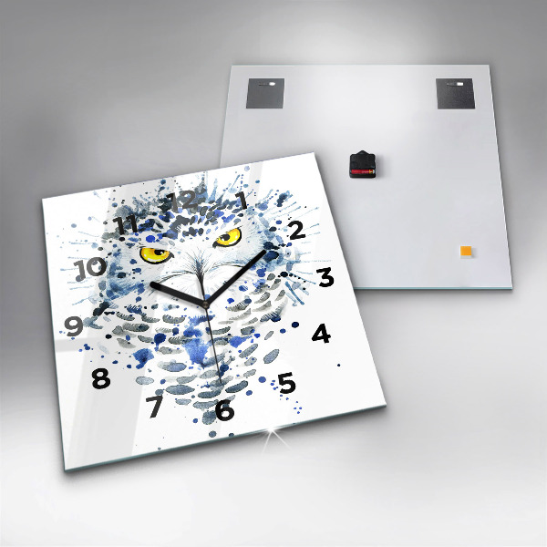 Štvorcové hodiny Soví pohľad