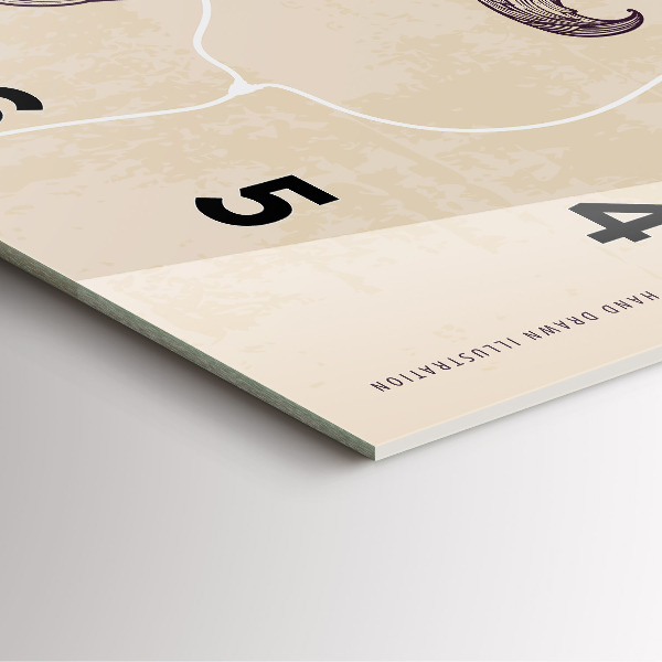 Štvorcové hodiny Muž s fajkou