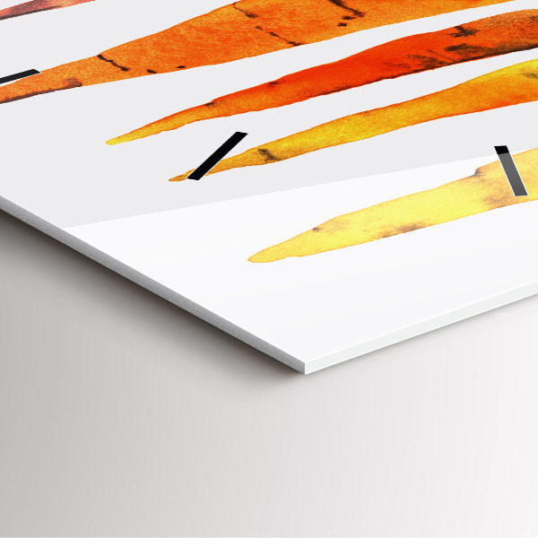 Štvorcové hodiny Mrkva ilustrácie