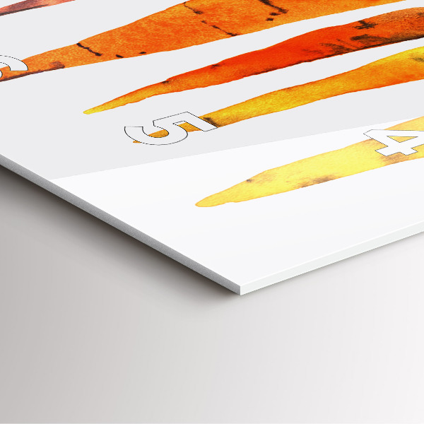 Štvorcové hodiny Mrkva ilustrácie