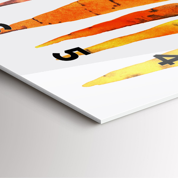 Štvorcové hodiny Mrkva ilustrácie