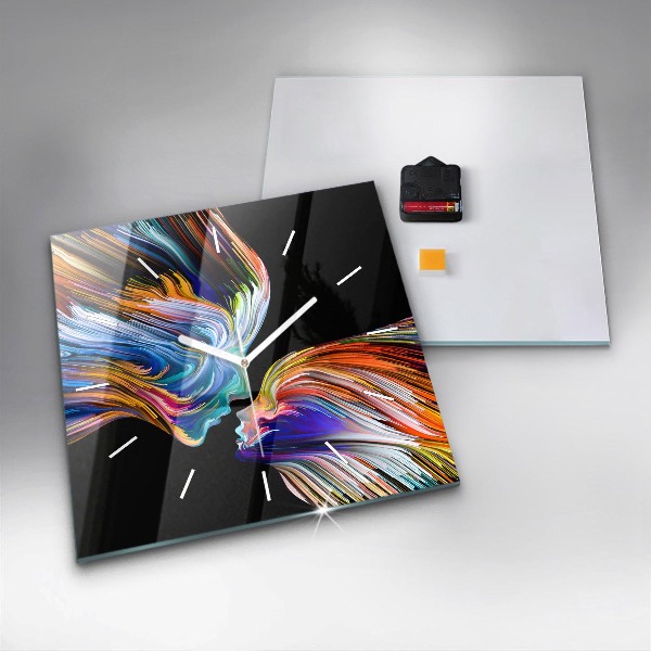 Štvorcové hodiny Emocionálne umenie