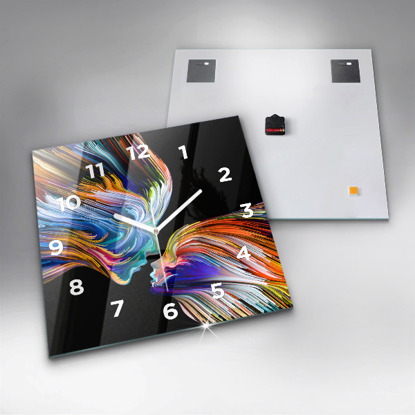 Štvorcové hodiny Emocionálne umenie