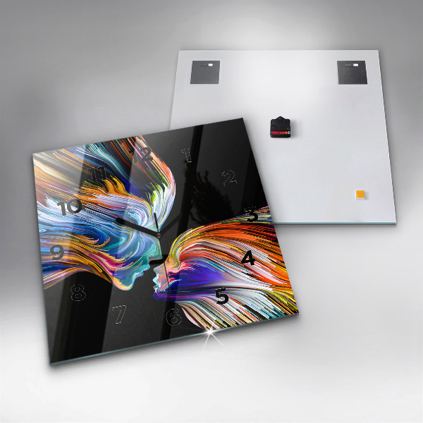 Štvorcové hodiny Emocionálne umenie