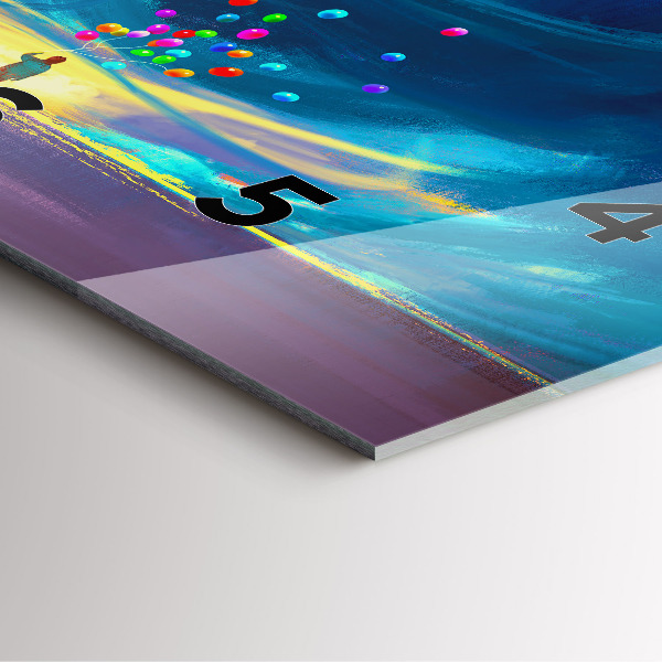 Štvorcové hodiny Dieťa a balóny