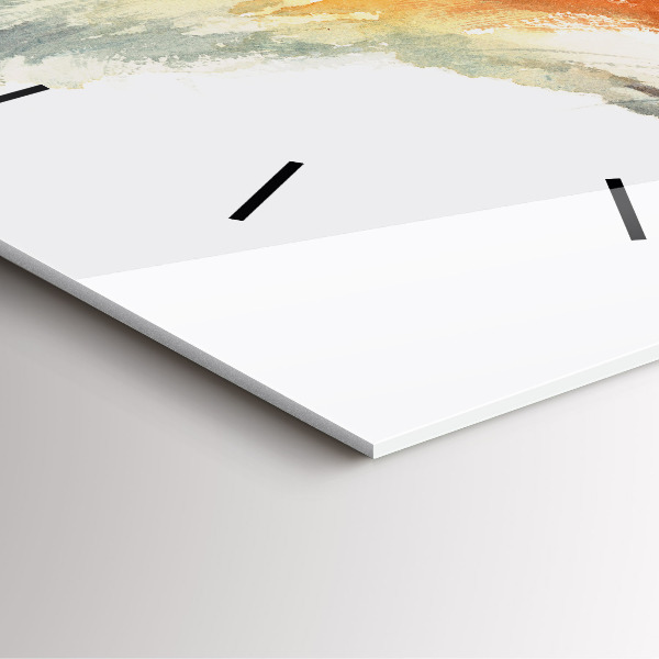 Štvorcové hodiny Akvarel mladá líška