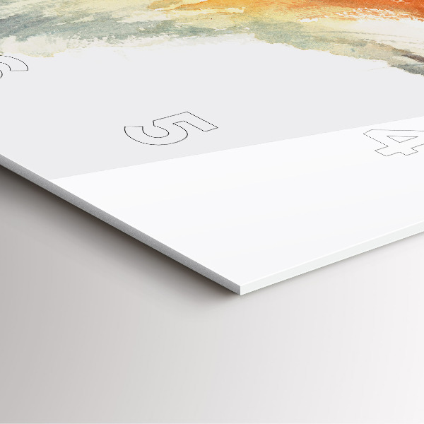 Štvorcové hodiny Akvarel mladá líška