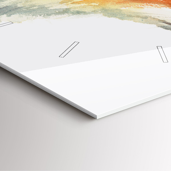 Štvorcové hodiny Akvarel mladá líška