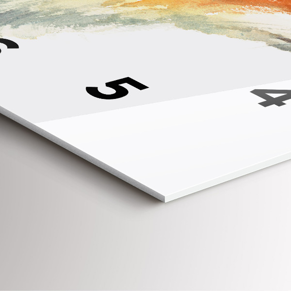 Štvorcové hodiny Akvarel mladá líška