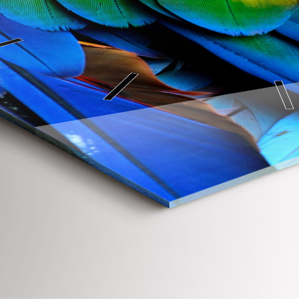 Štvorcové hodiny Farebné vtáčie krídla