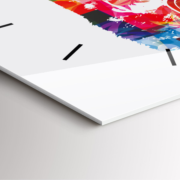 Štvorcové hodiny Medvedia hlava