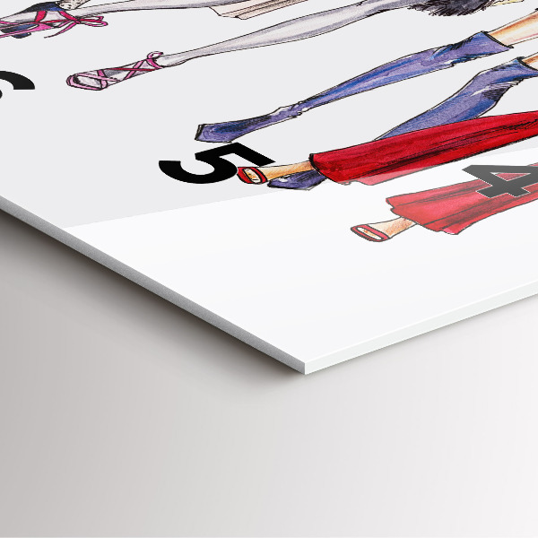 Štvorcové hodiny Módne dievčatá