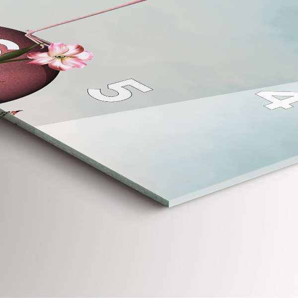 Štvorcové hodiny Neskutočný plameniak