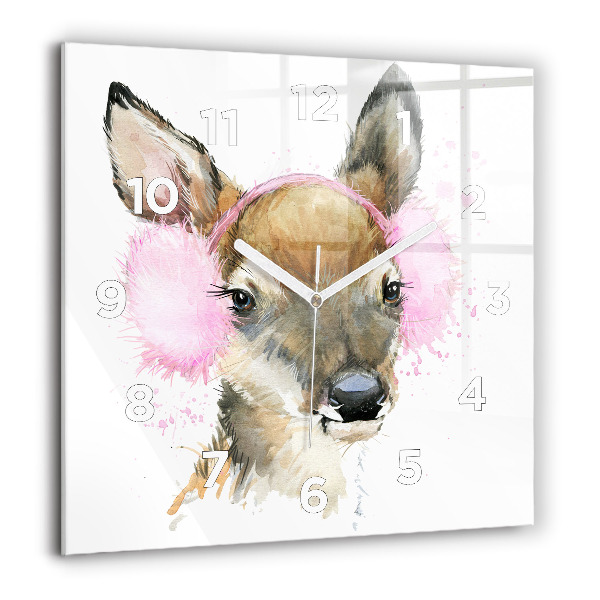 Štvorcové hodiny Jeleň lesný