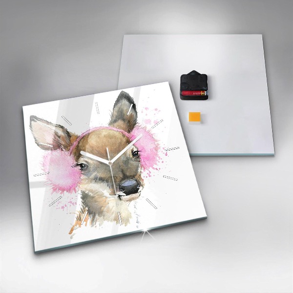 Štvorcové hodiny Jeleň lesný