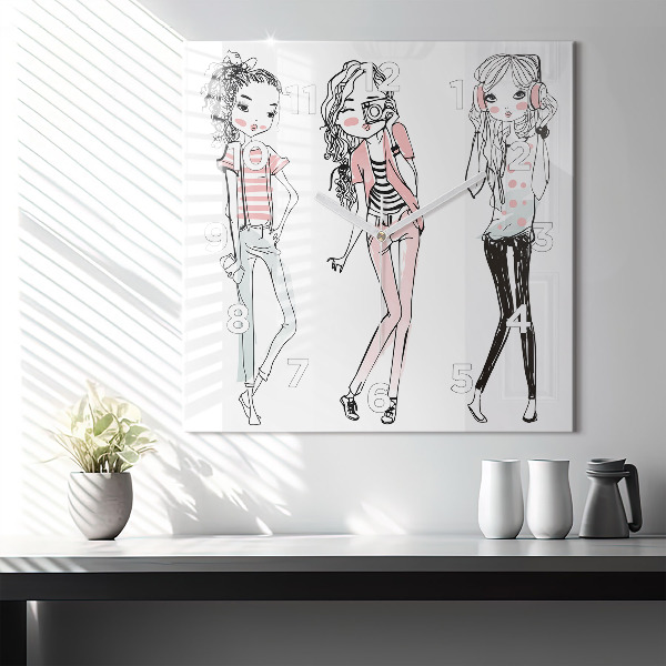 Štvorcové hodiny Dámska móda