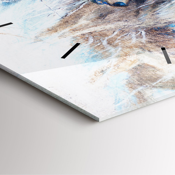 Štvorcové hodiny Vlci v lese