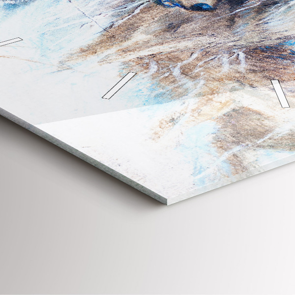 Štvorcové hodiny Vlci v lese