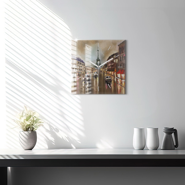 Štvorcové hodiny Architektúra mesta Paríž