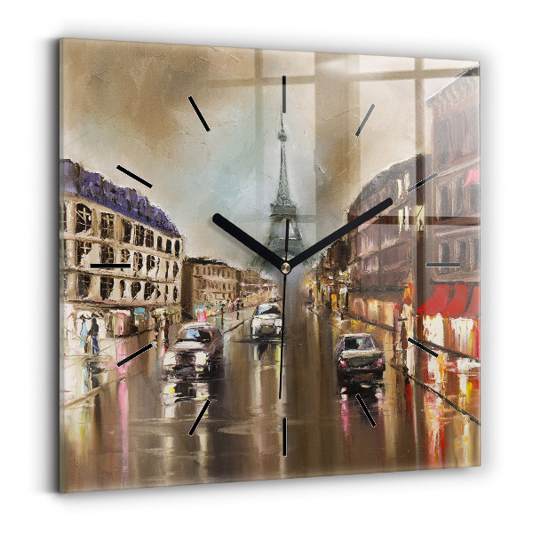 Štvorcové hodiny Architektúra mesta Paríž