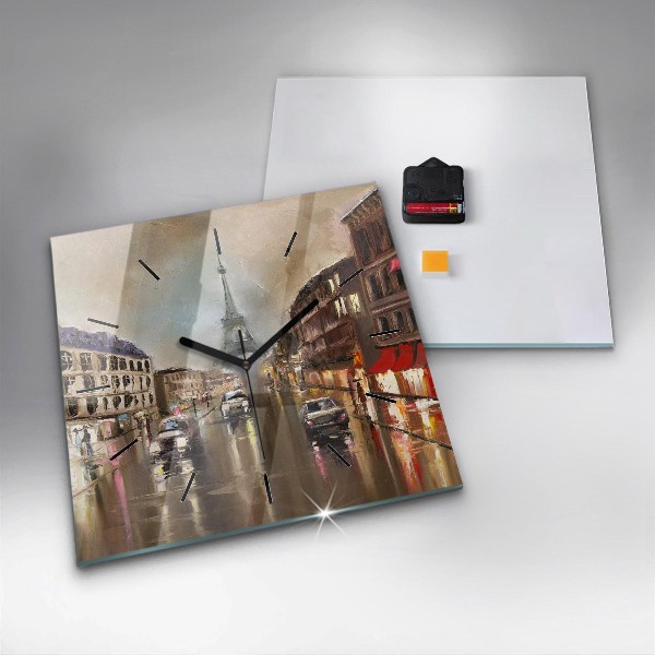 Štvorcové hodiny Architektúra mesta Paríž