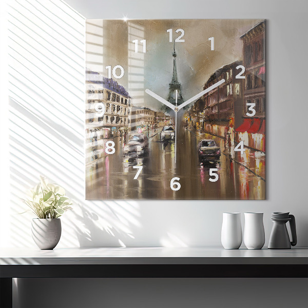 Štvorcové hodiny Architektúra mesta Paríž