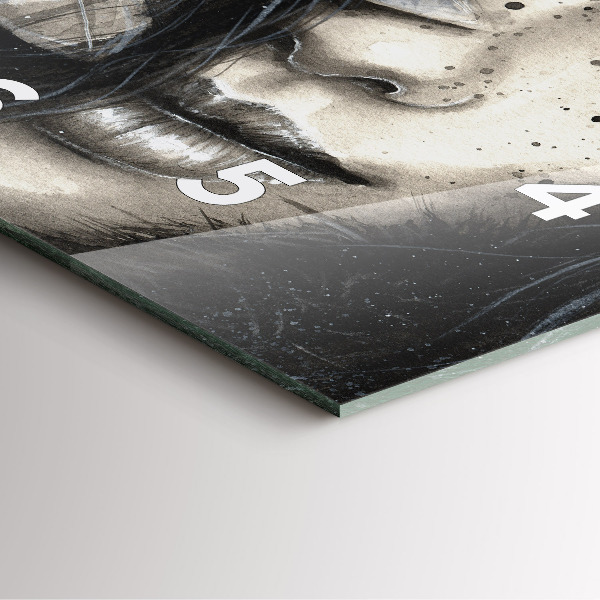 Štvorcové hodiny Maľovaný portrét