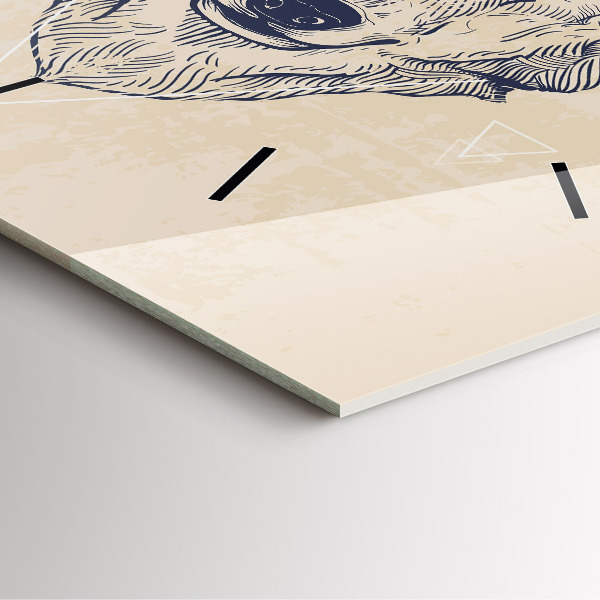 Štvorcové hodiny Vlčia hlava