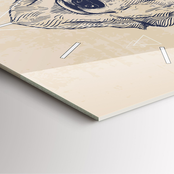 Štvorcové hodiny Vlčia hlava