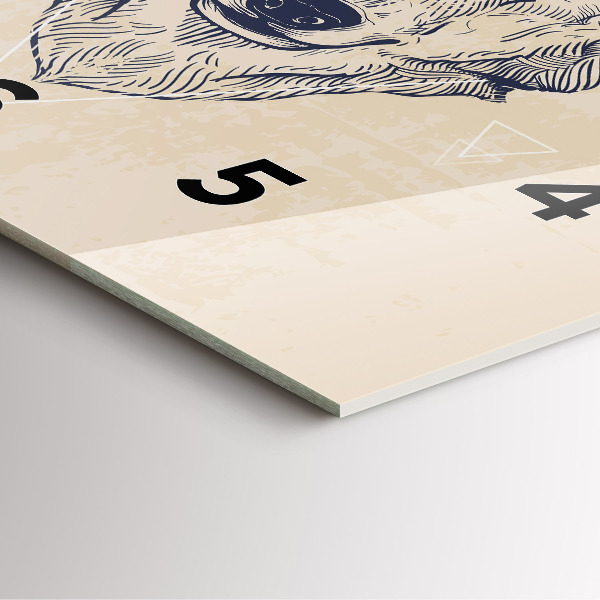 Štvorcové hodiny Vlčia hlava