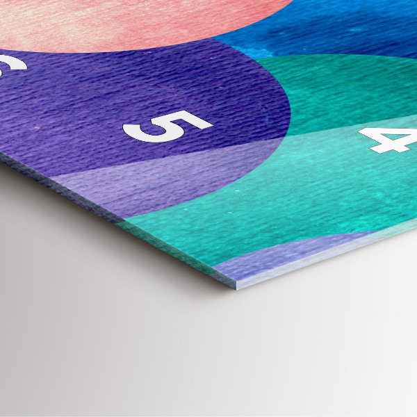 Štvorcové hodiny Abstraktné kruhy